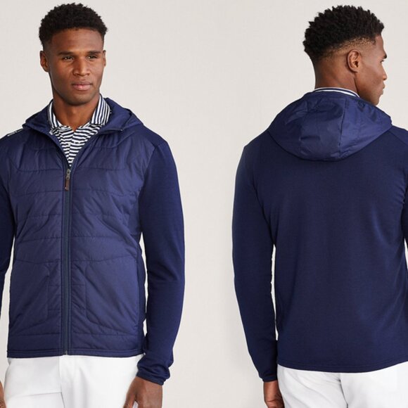 RLX Ralph Lauren Men’s Paneled Stretch Wool-Blend Hybrid Hooded Jacket, Size M - Picture 15 of 15